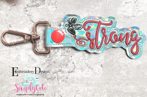 Bee Strong ITH Keychain: A Thoughtful Embroidery Gift Staple