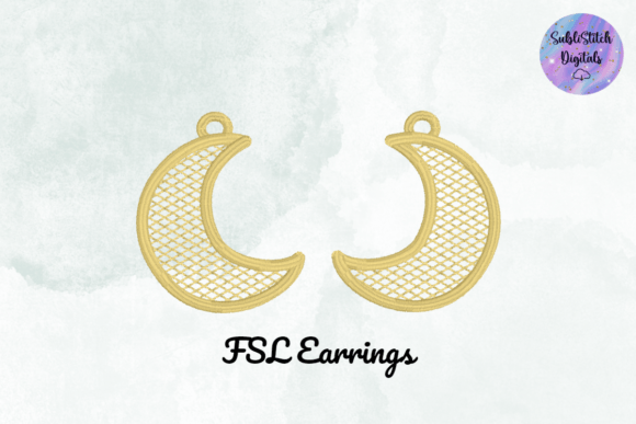 Crescent Moon FSL Earrings