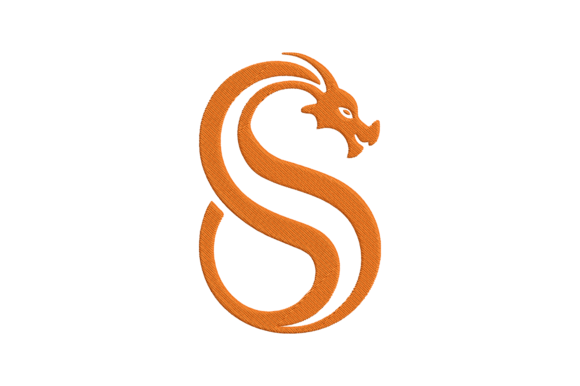 Dragon Logo Embroidery Design