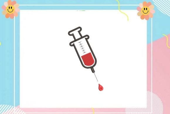 Medical Syringe Embroidery Design Review