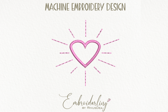 Shining Heart: A Delicate Embroidery Touch for Meaningful Gifts
