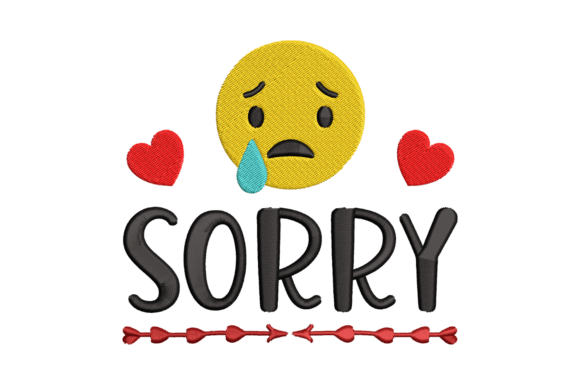 Sorry Embroidery Design